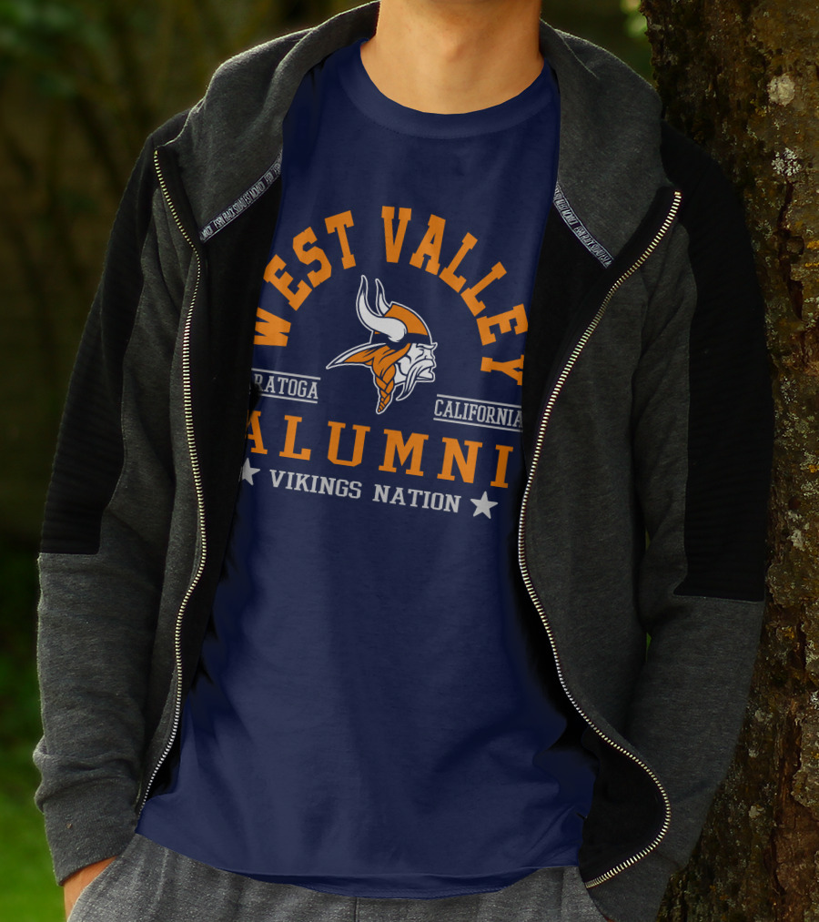 West Valley Alumni Saratoga California Vikings Nation T-Shirt