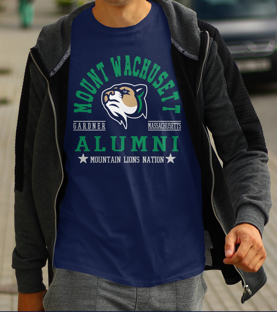 Mount Wachusett Alumni Gardner Massachusetts Mountain Lions Nation T-Shirt
