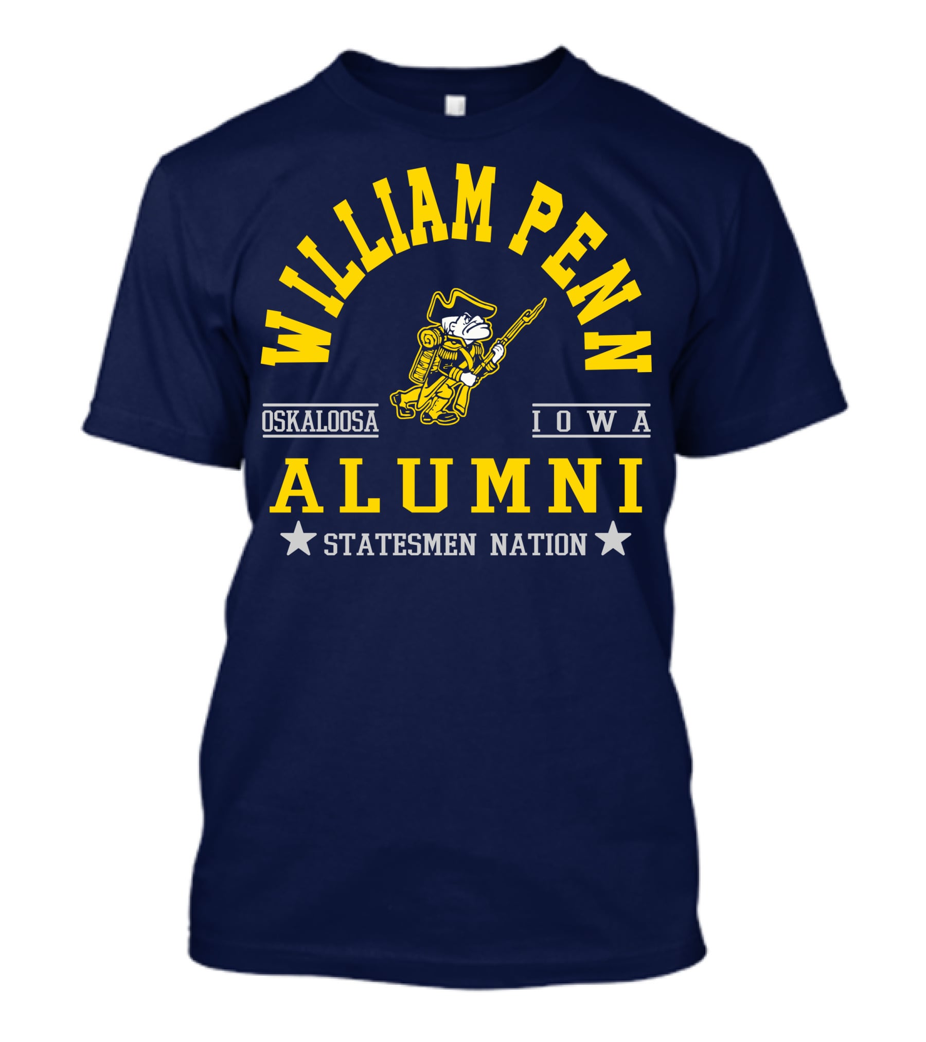 William Penn Oskaloosa Iowa Alumni Statesmen Nation T-Shirt