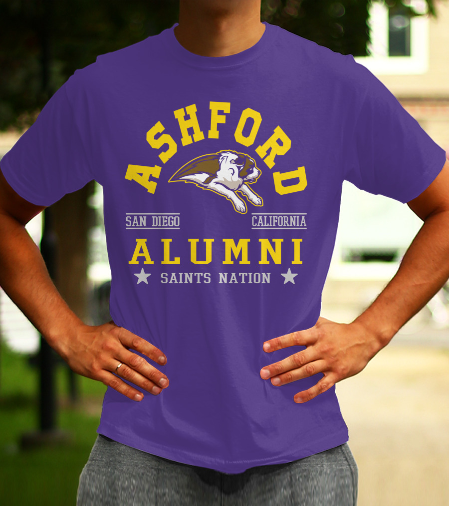 Ashford Alumni San Diego California Saints Nation T-Shirt