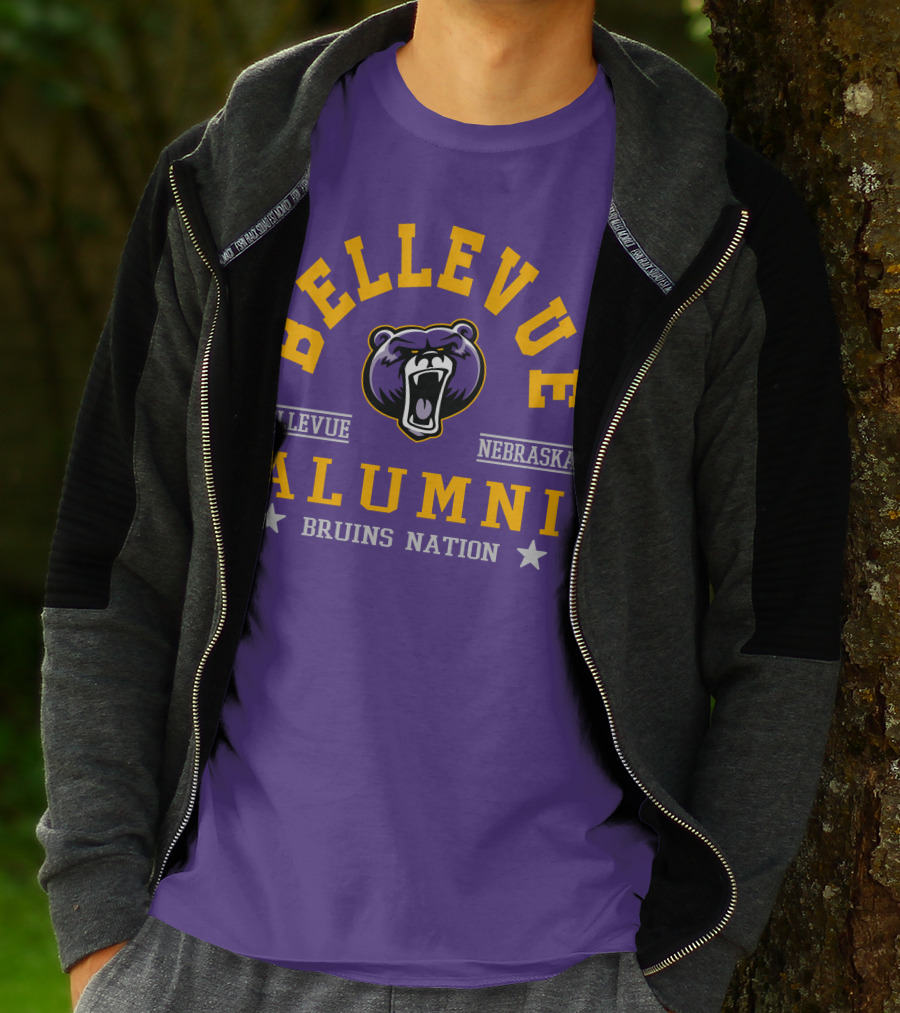Bellevue Nebraska Alumni Bruins Nation Bear T-Shirt