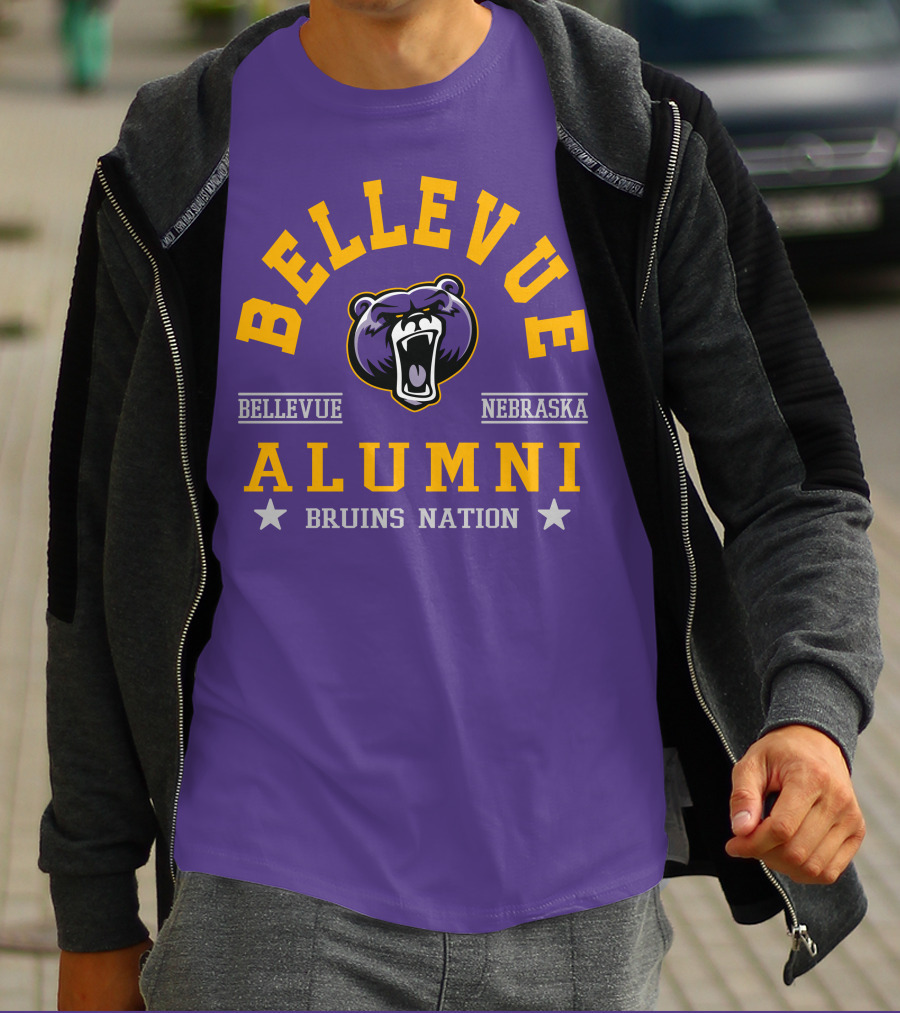 Bellevue Nebraska Alumni Bruins Nation Bear T-Shirt