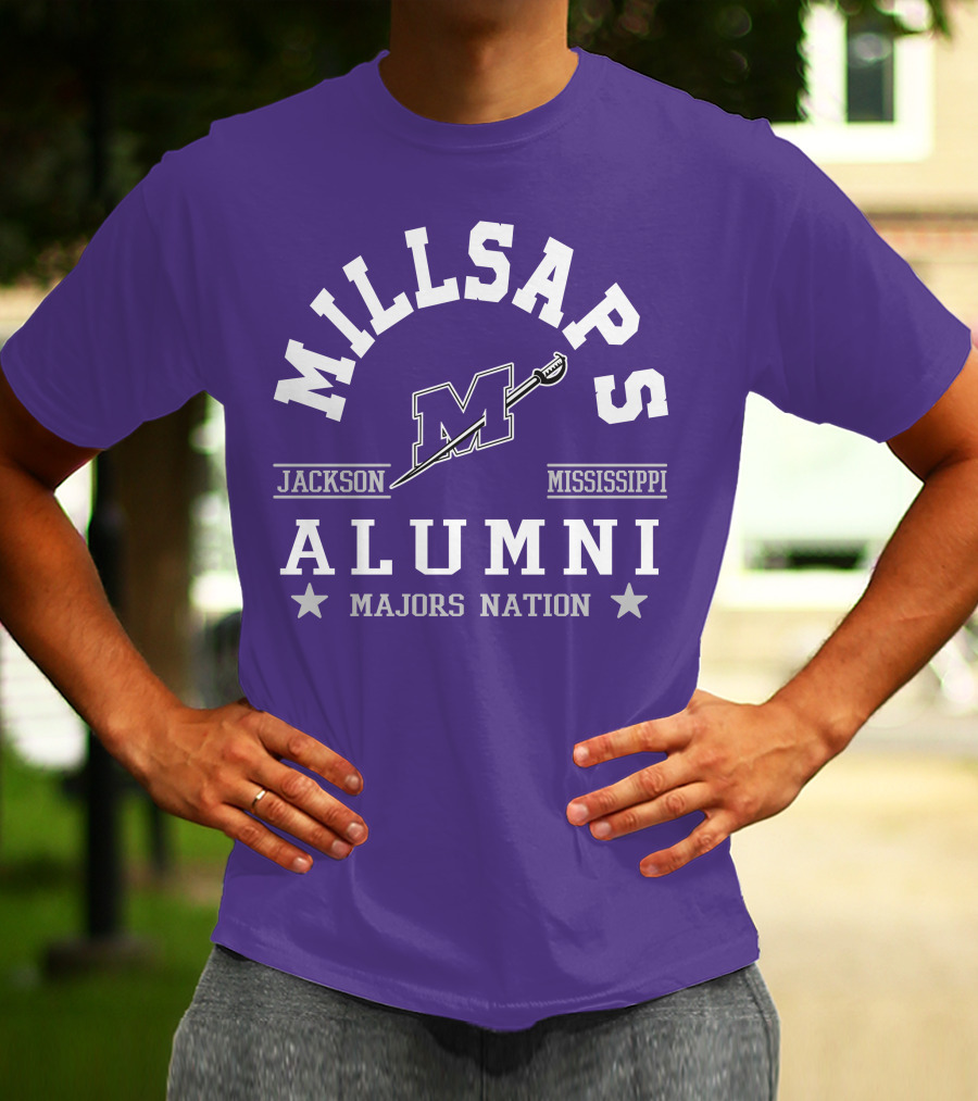 Millsaps College Jackson Mississippi Alumni Majors Nation T-Shirt
