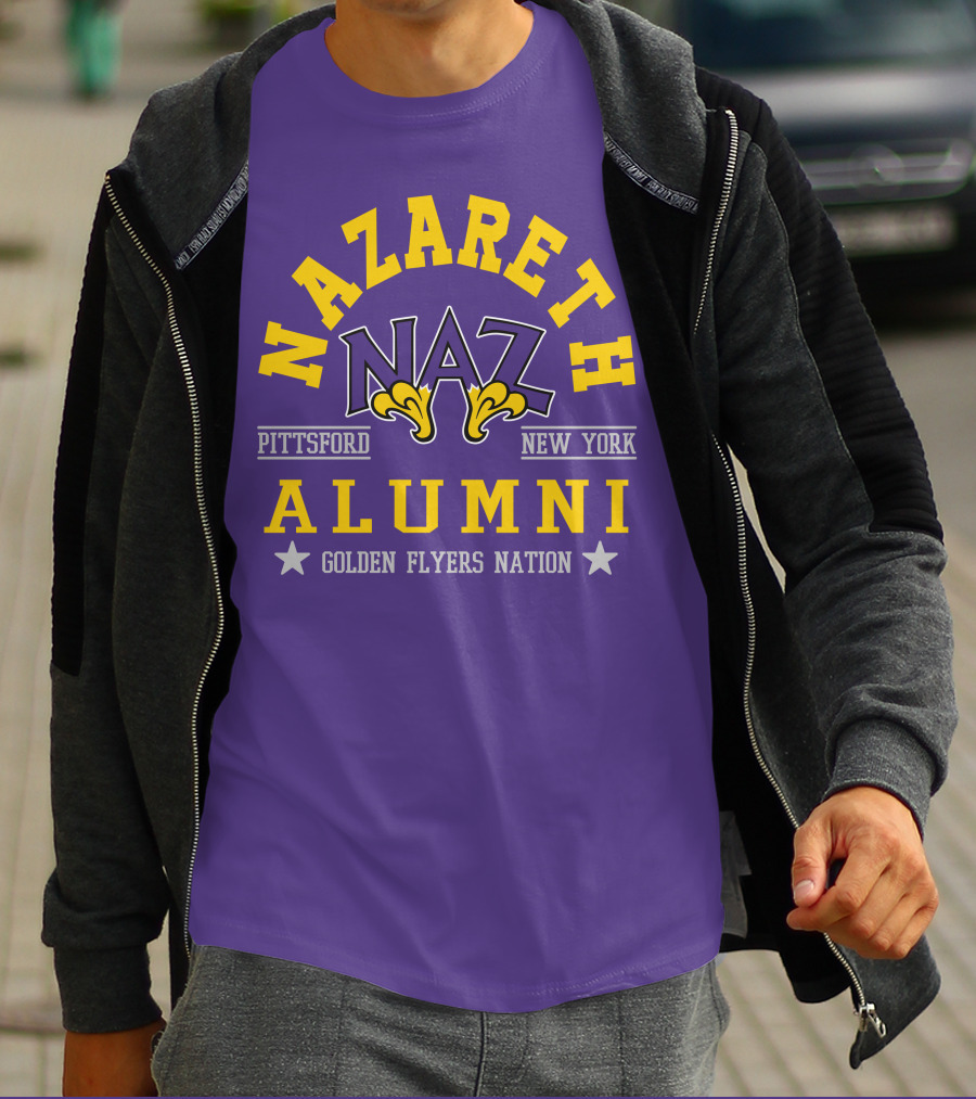 Nazareth College Alumni Pittsford New York Golden Flyers Nation T-Shirt
