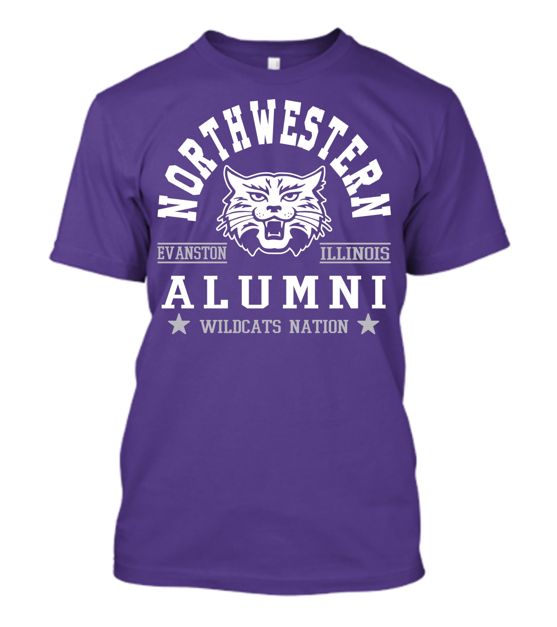 Northwestern Wildcats Alumni Evanston Illinois Nation T-Shirt