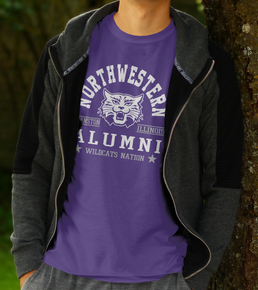 Northwestern Wildcats Alumni Evanston Illinois Nation T-Shirt
