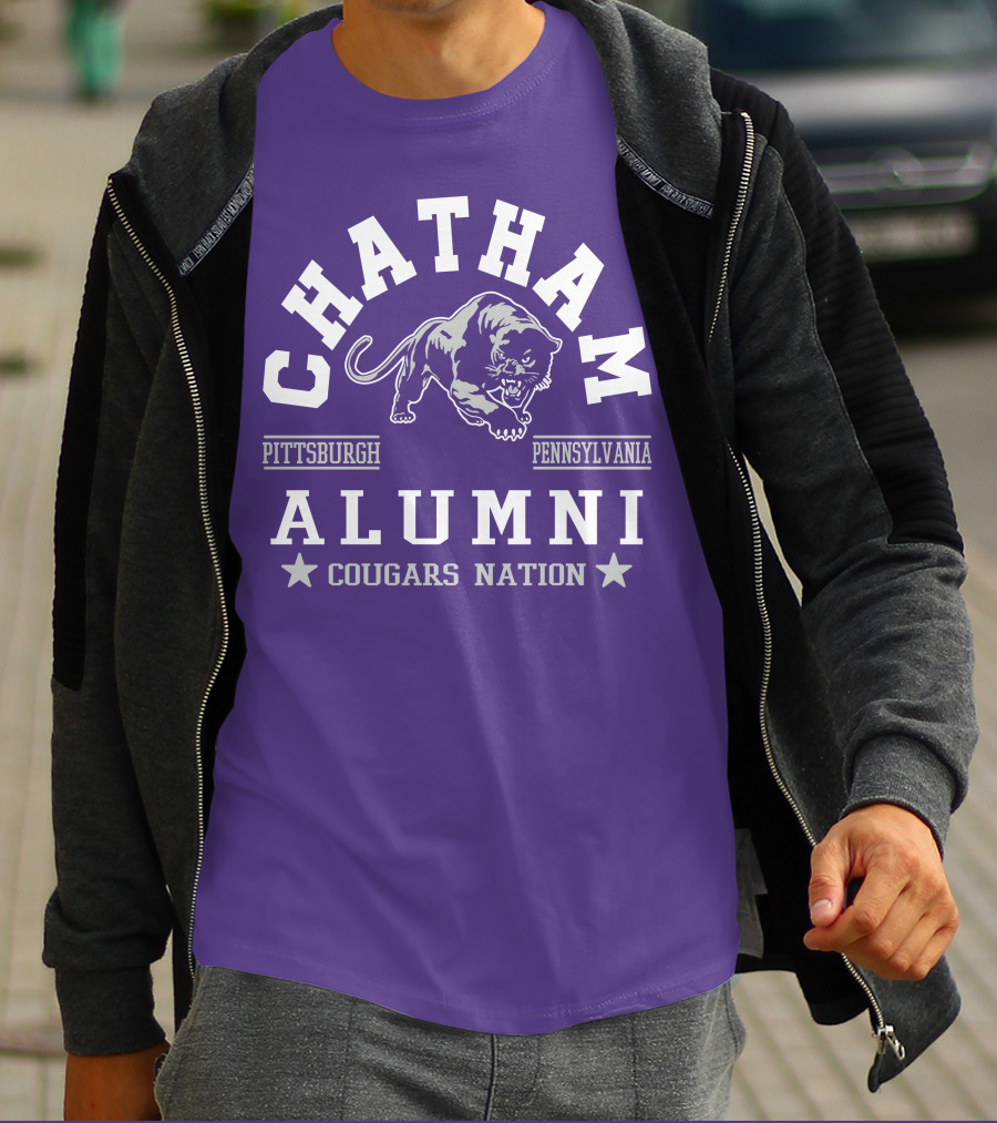 Chatham Pittsburgh Pennsylvania Alumni Cougars Nation T-Shirt