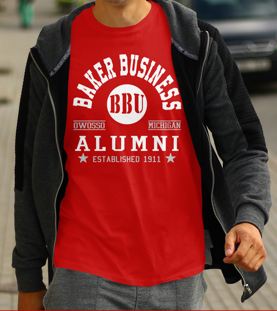 Baker Business BBU Alumni Owosso Michigan Established 1911 T-Shirt