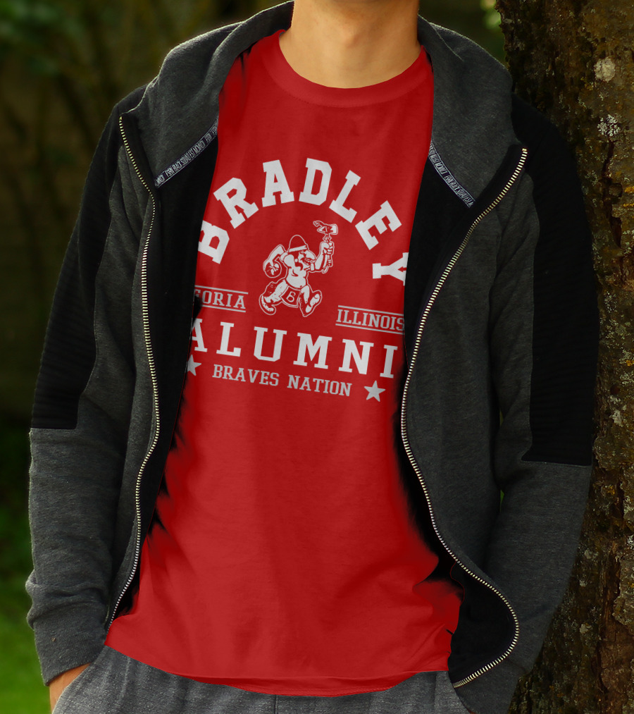 Bradley Alumni Peoria Illinois Braves Nation T-Shirt
