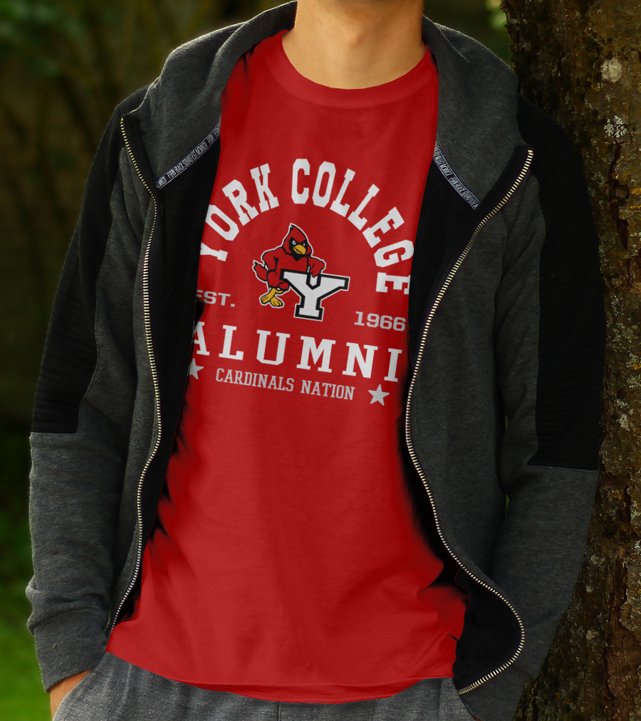 York College Alumni Cardinals Nation Est. 1966 T-Shirt