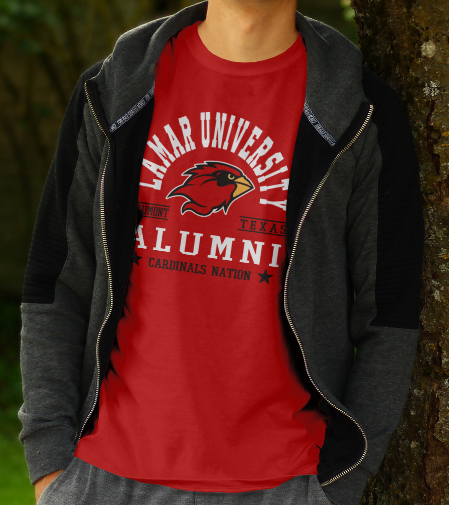 Lamar University Alumni Beaumont Texas Cardinals Nation T-Shirt