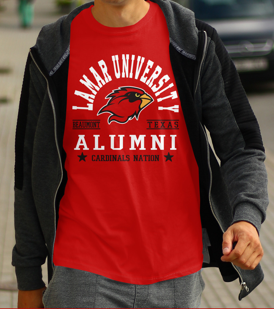 Lamar University Alumni Beaumont Texas Cardinals Nation T-Shirt