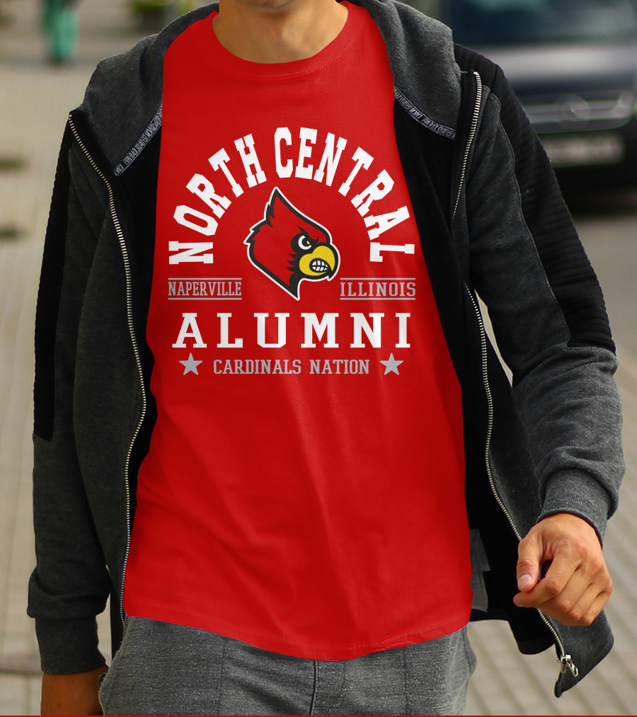 North Central College Naperville Illinois Cardinals Nation Alumni T-Shirt