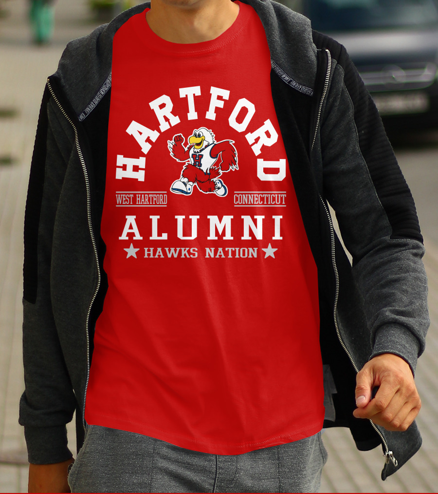 Hartford West Hartford Connecticut Alumni Hawks Nation T-Shirt