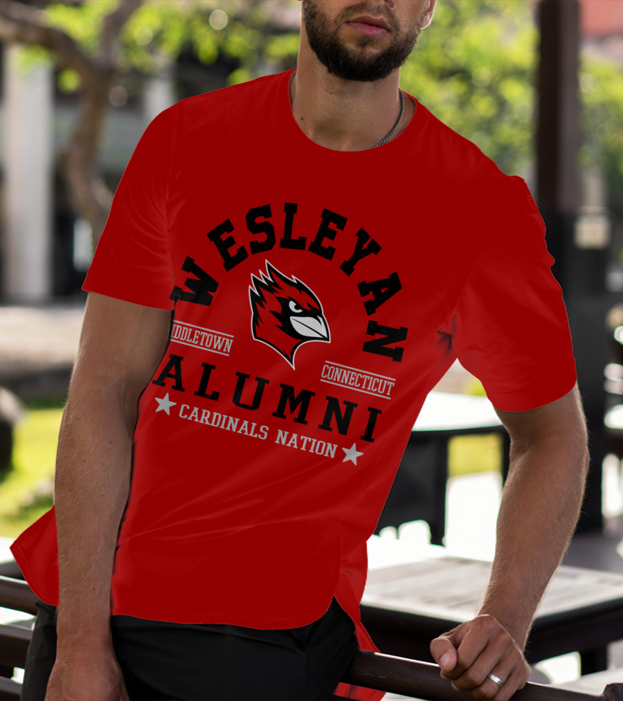 Wesleyan Alumni Middletown Connecticut Cardinals Nation T-Shirt
