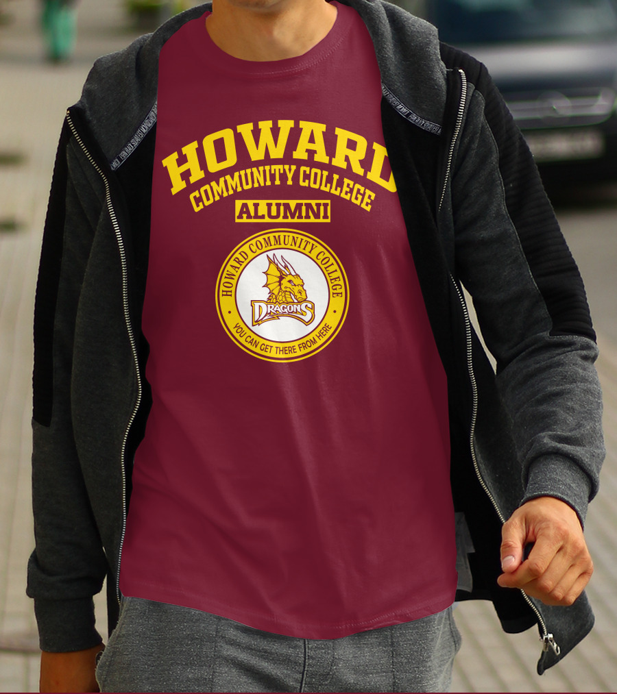 Howard Community College Alumni Dragons You Can Get There From Here T-Shirt