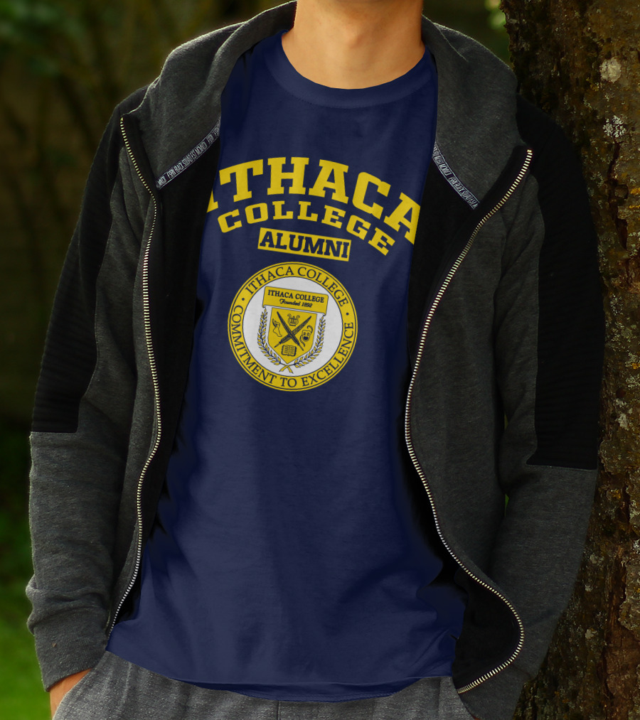 Ithaca College Alumni Commitment To Excellence Founded 1892 Emblem T-Shirt