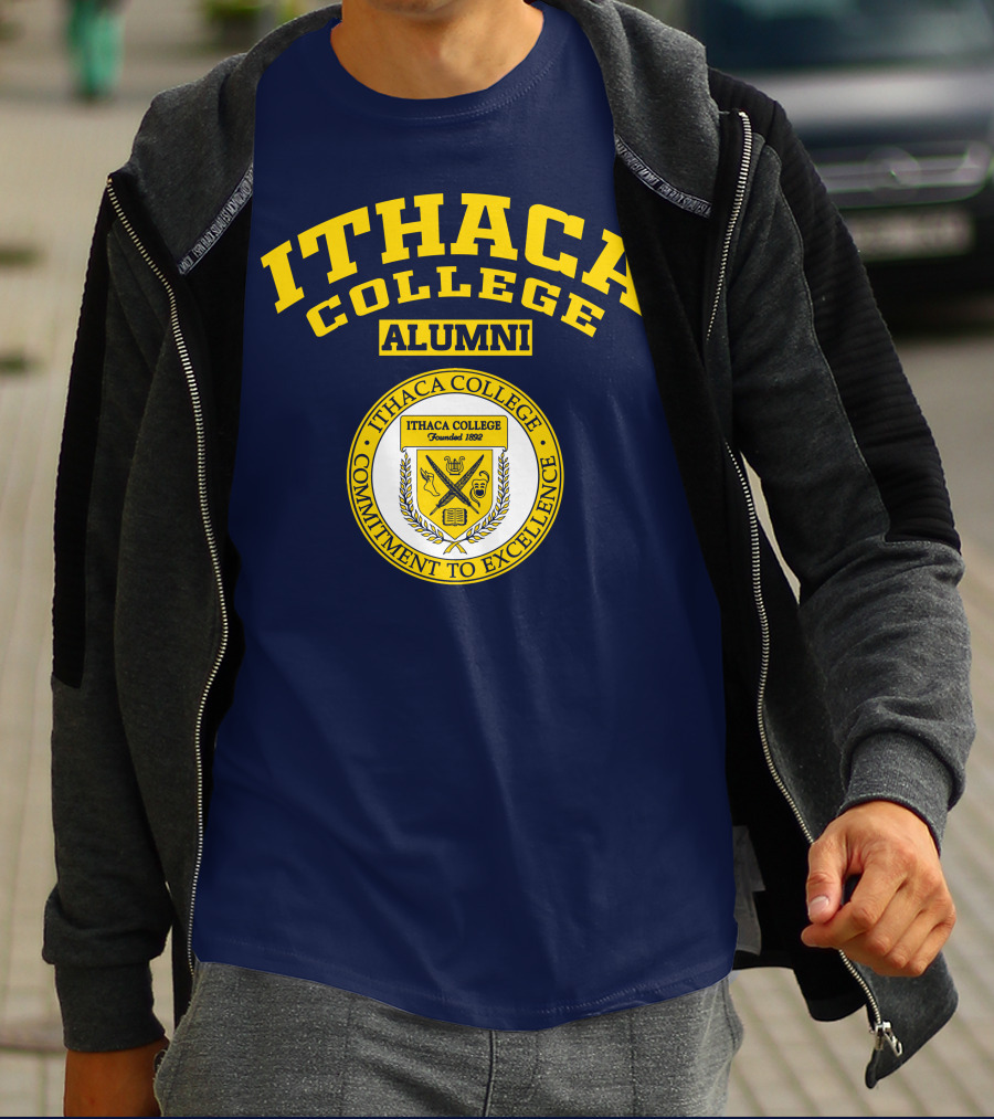Ithaca College Alumni Commitment To Excellence Founded 1892 Emblem T-Shirt