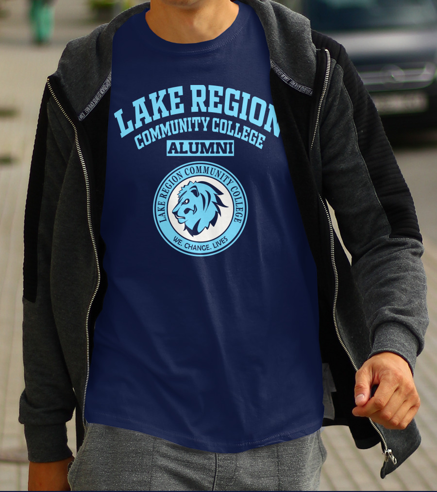 Lake Region Community College Alumni We Change Lives Lion T-Shirt