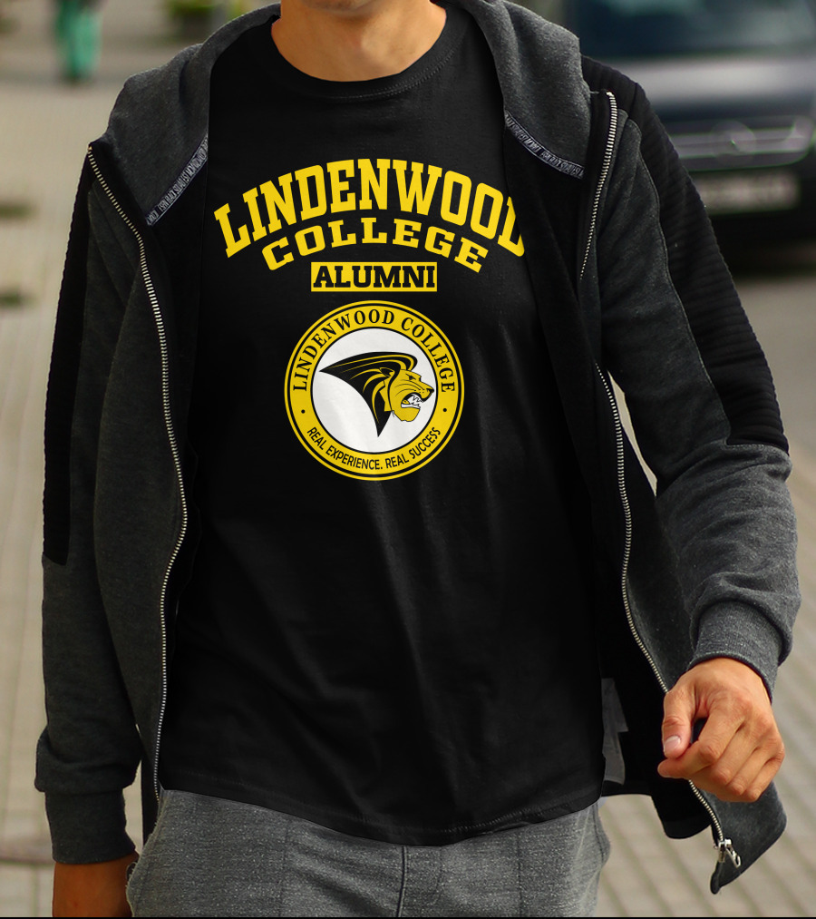 Lindenwood College Alumni Real Experience Real Success Lion T-Shirt