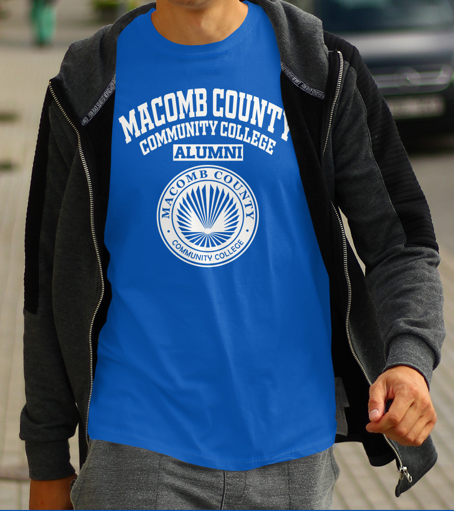Macomb County Community College Alumni Seal Blue T-Shirt