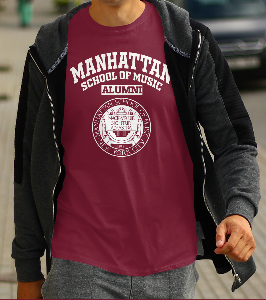 Manhattan School Of Music Alumni Mace Virtue Sic Itur Ad Astra 1918 New York City T-Shirt