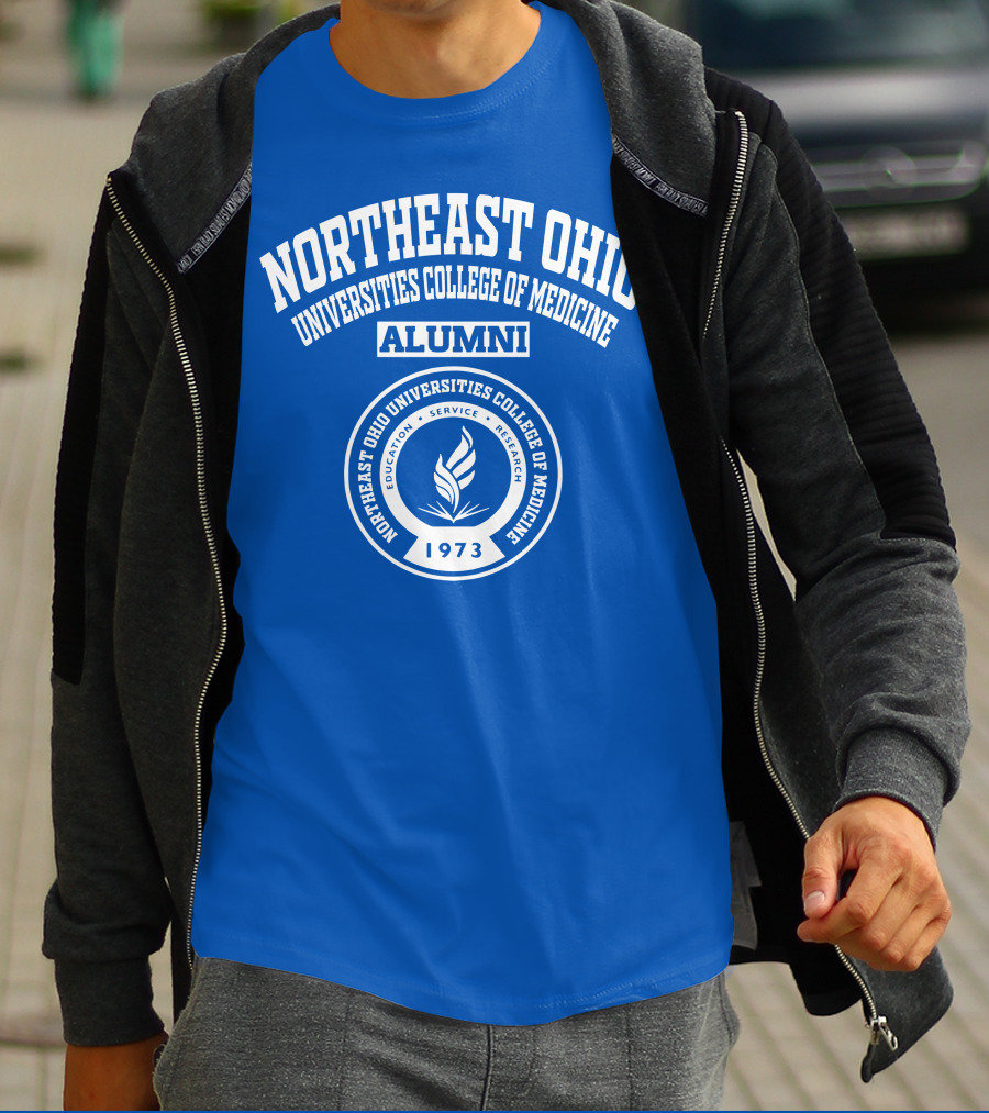 Northeast Ohio Universities College Of Medicine Alumni 1973 Education Service Research T-Shirt