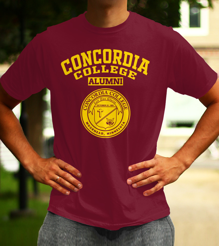 Concordia College Alumni Moorhead Minnesota Seal Soli Deo Gloria October 31 1891 T-Shirt