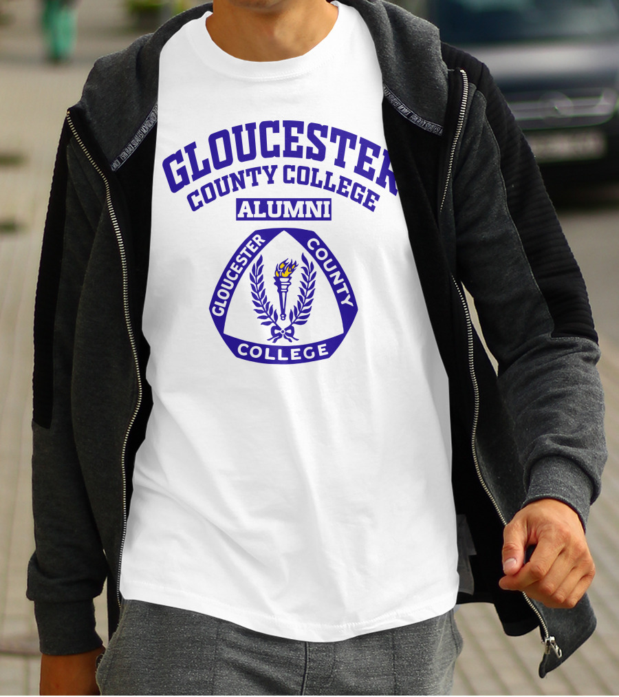 Gloucester County College Alumni Torch Laurel Emblem T-Shirt