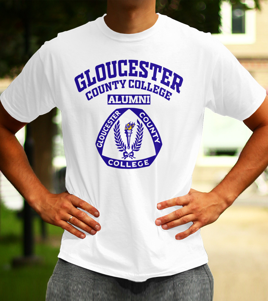Gloucester County College Alumni Torch Laurel Emblem T-Shirt
