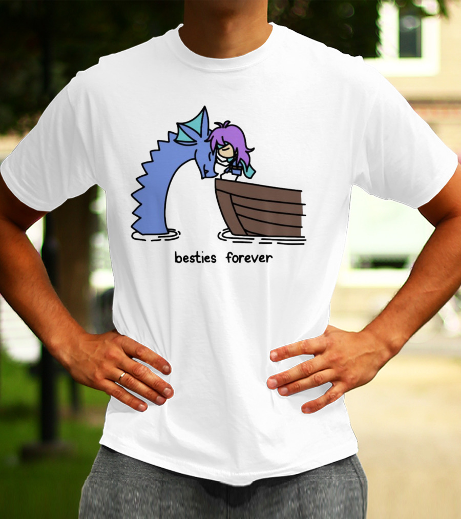 Kimchichickenbeer Faris And Syldra Besties Forever Best Friends With Dragon And Boat Scene T-Shirt