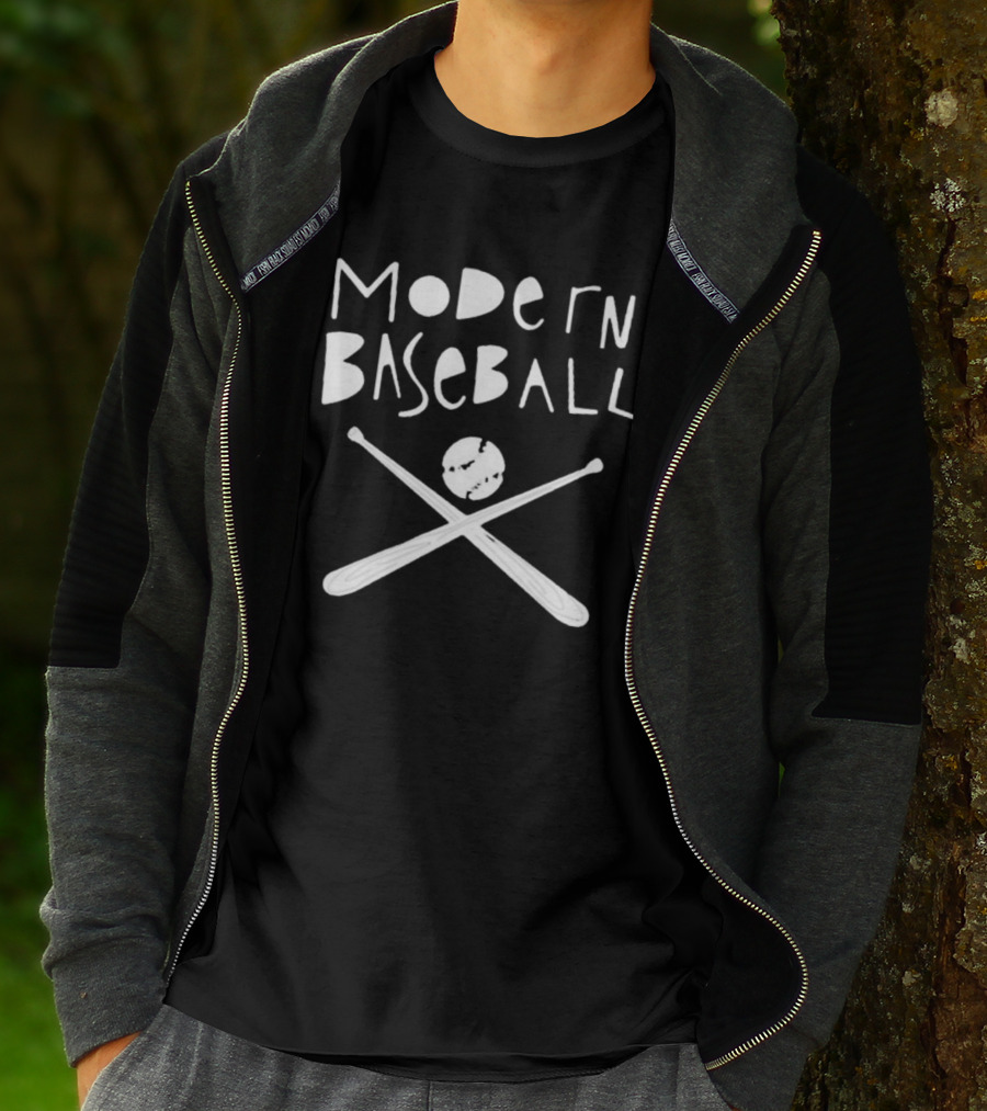 Modern Baseball Crossed Bats And Ball T-Shirt