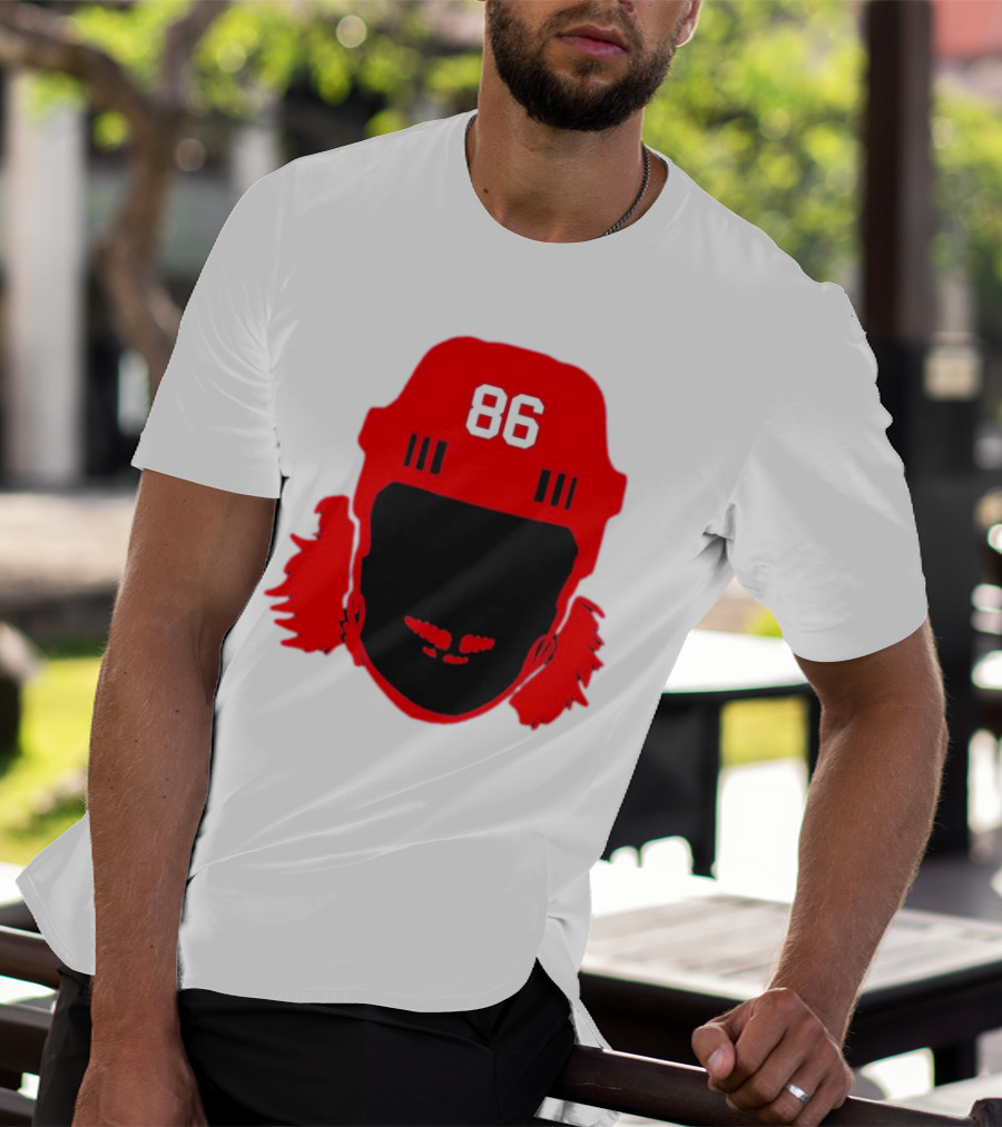 Spittin Chiclets Nj 86 Hockey Helmet T-Shirt