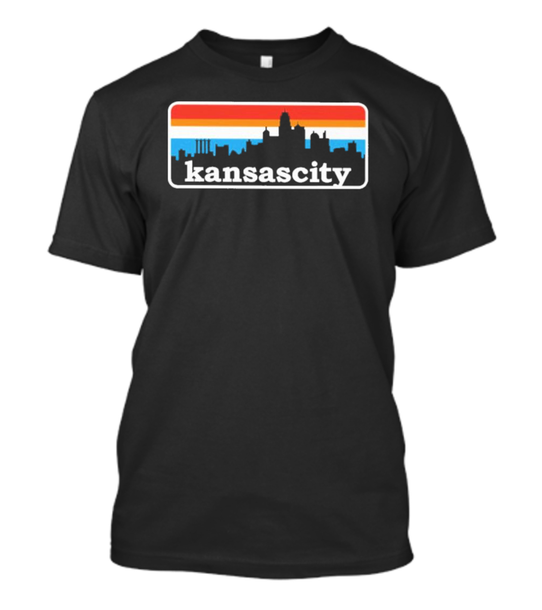 Kansas City Skyline Retro Colors T-Shirt