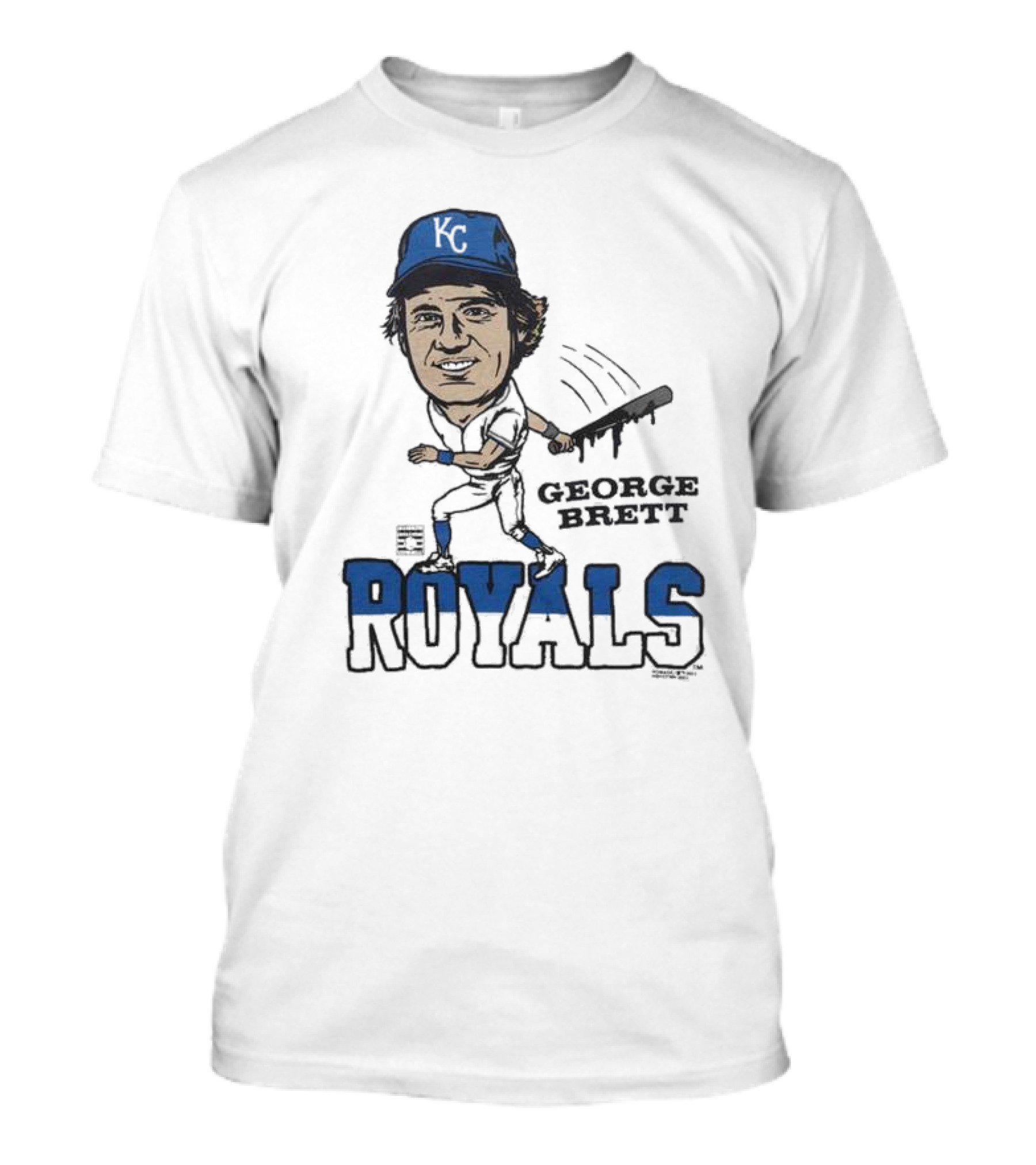 Royals George Brett KC Vintage Caricature T-Shirt