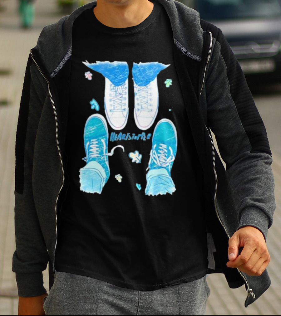 Heartstopper Nick And Charlie Shoes Pastel Sketch T-Shirt