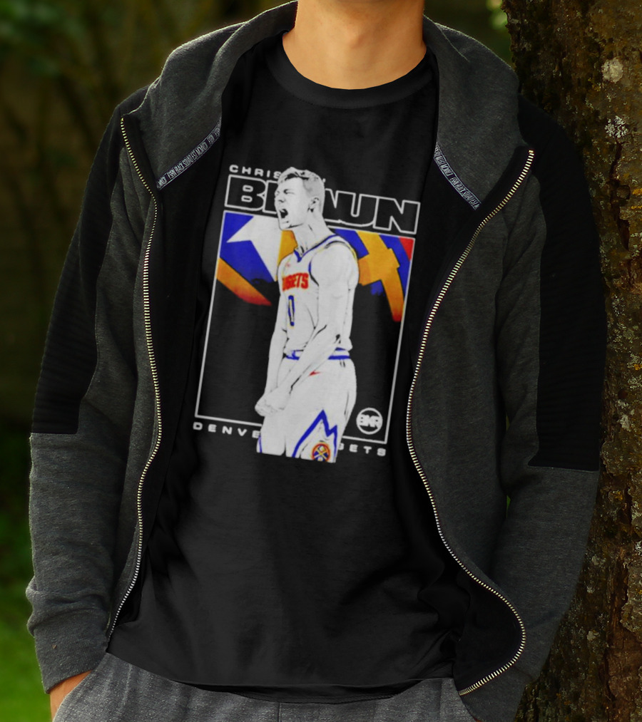 Christian Braun Denver Nuggets Basketball Player With Logo And Dynamic T-Shirt