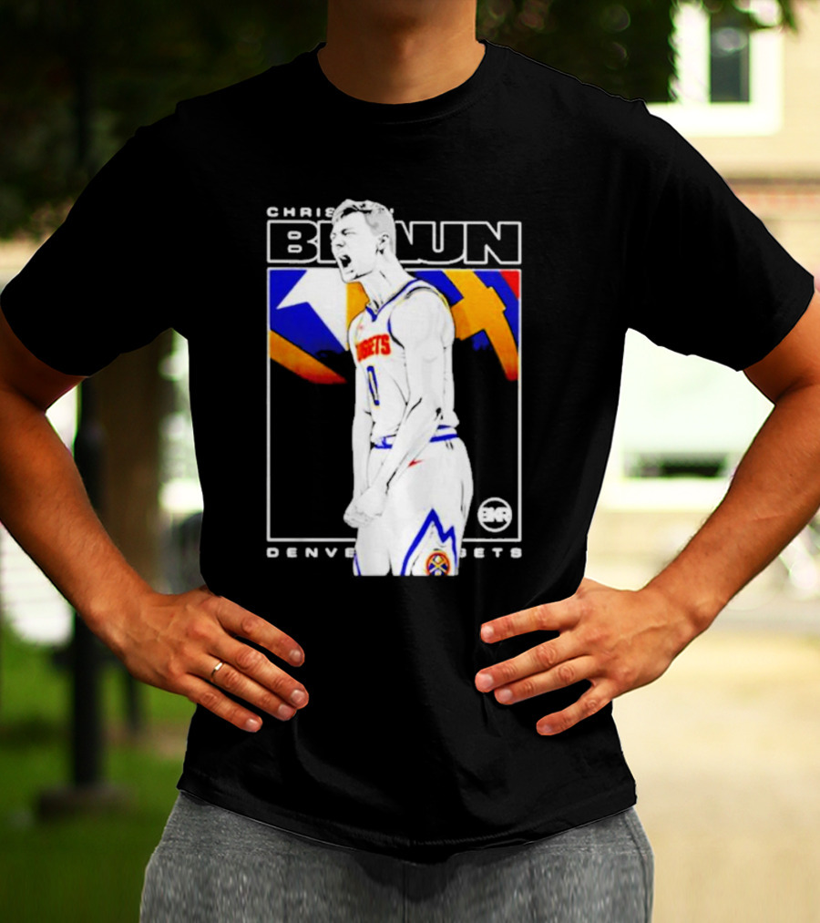 Christian Braun Denver Nuggets Basketball Player With Logo And Dynamic T-Shirt