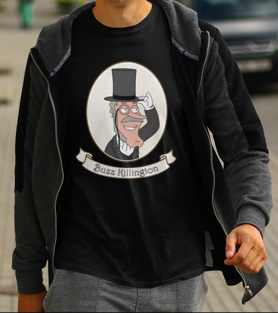 Buzz Killington Family Guy Character In Formal Attire With Top Hat T-Shirt