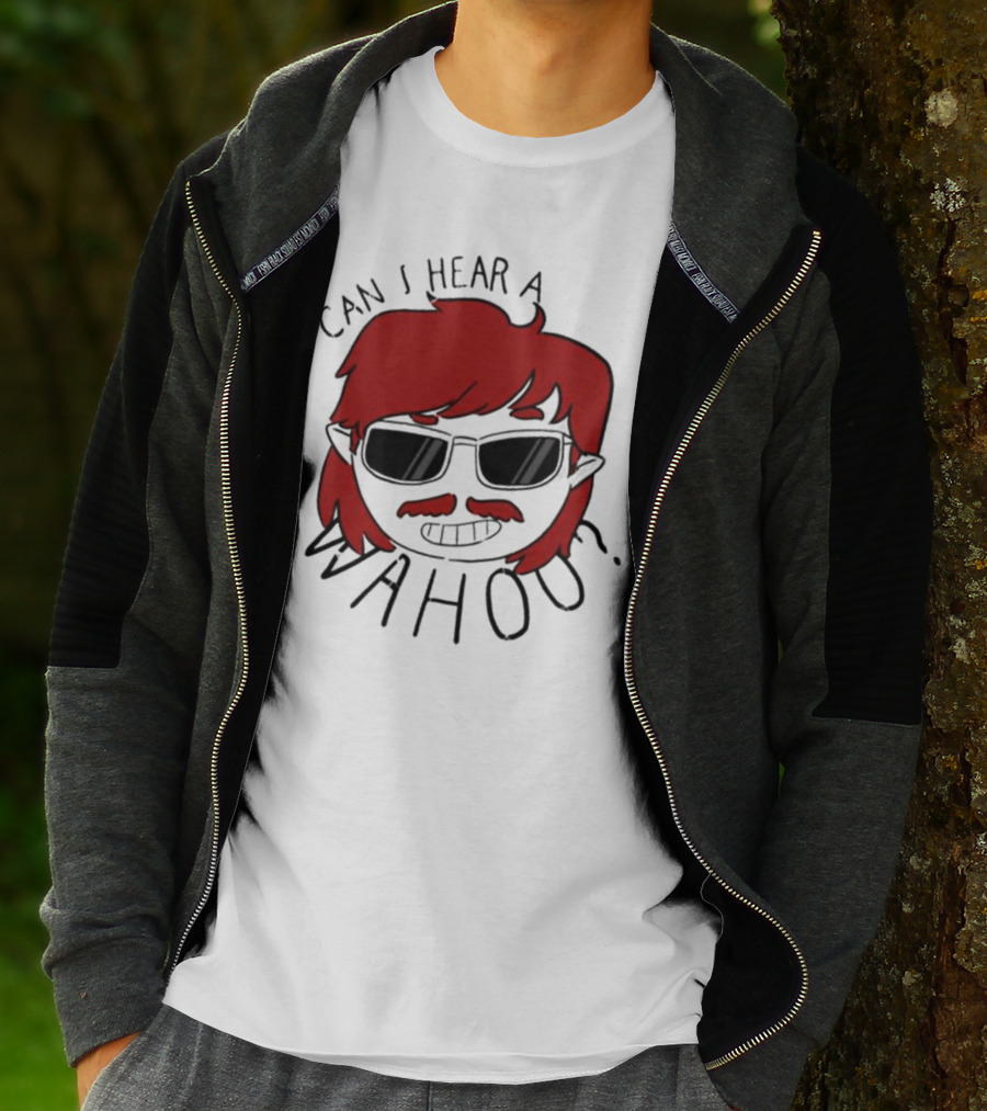 Can I Hear A Wahoo Red-Haired Character With Sunglasses T-Shirt