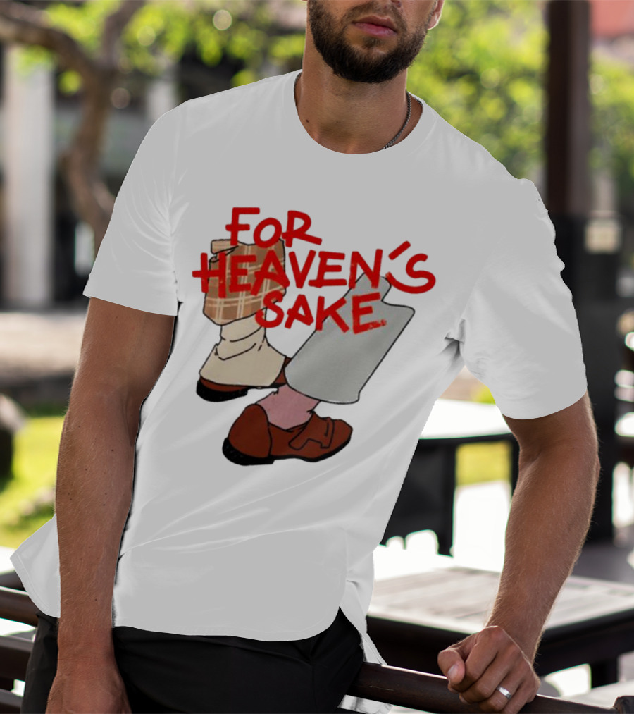 For Heaven's Sake Good Omens Walking Shoes T-Shirt