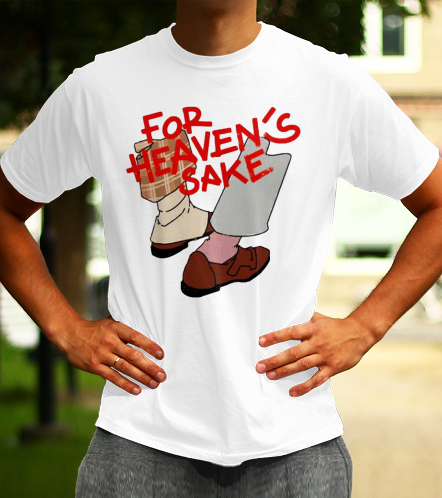 For Heaven's Sake Good Omens Walking Shoes T-Shirt
