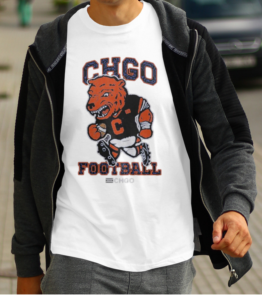 CHGO Football Bear Mascot Chicago Football T-Shirt