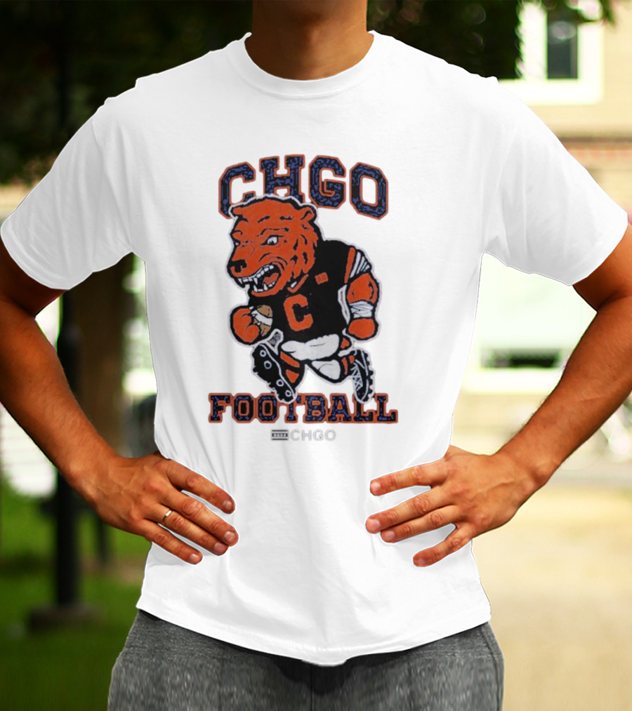 CHGO Football Bear Mascot Chicago Football T-Shirt
