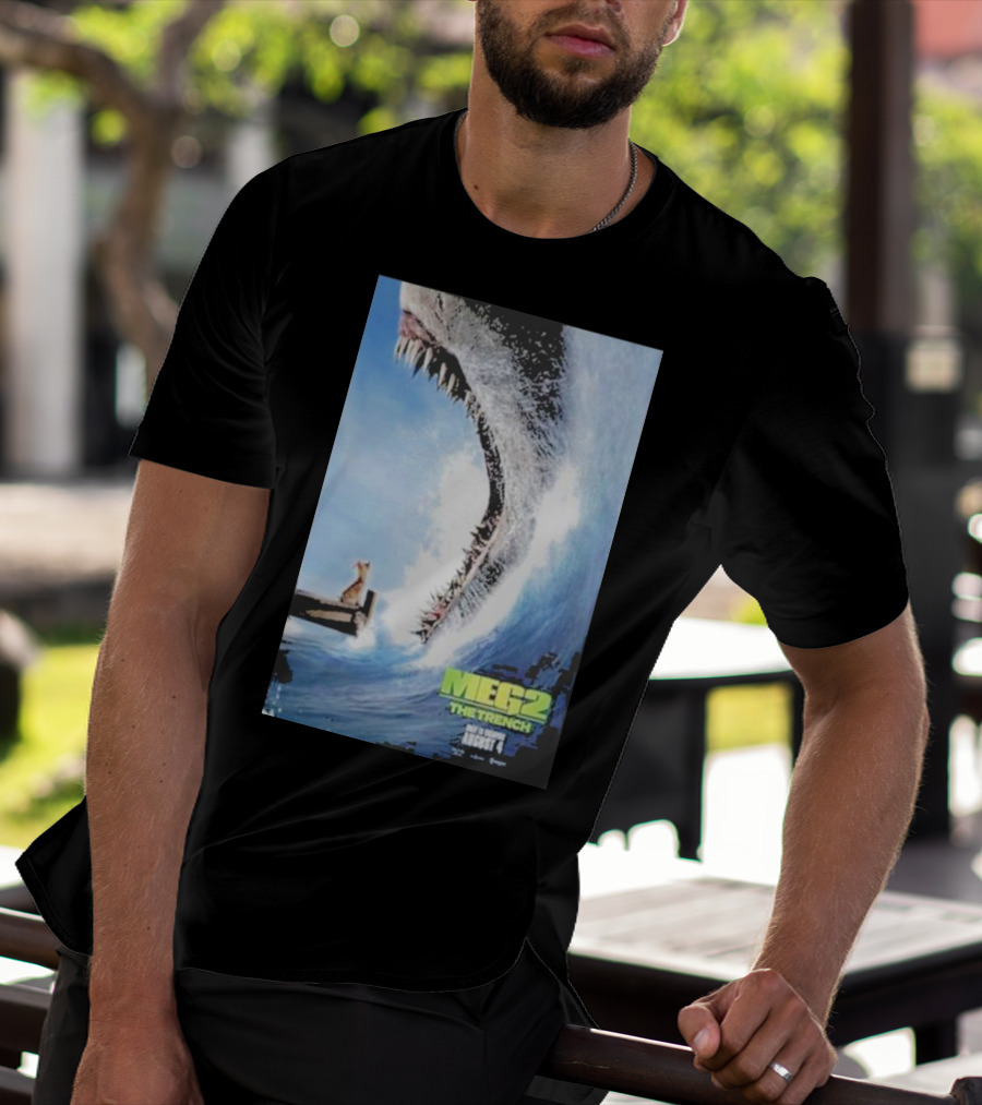 MEG 2 The Trench Shark Image Theater Release August 4 T-Shirt