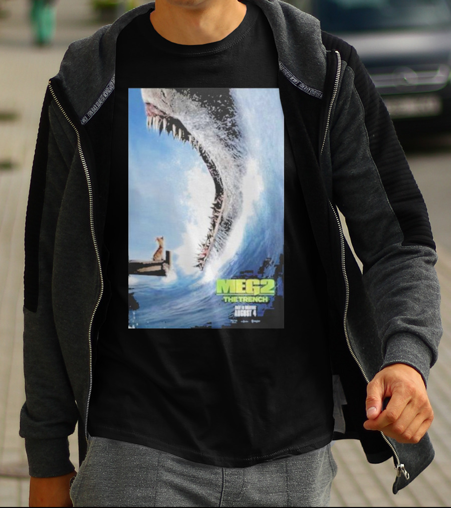MEG 2 The Trench Shark Image Theater Release August 4 T-Shirt