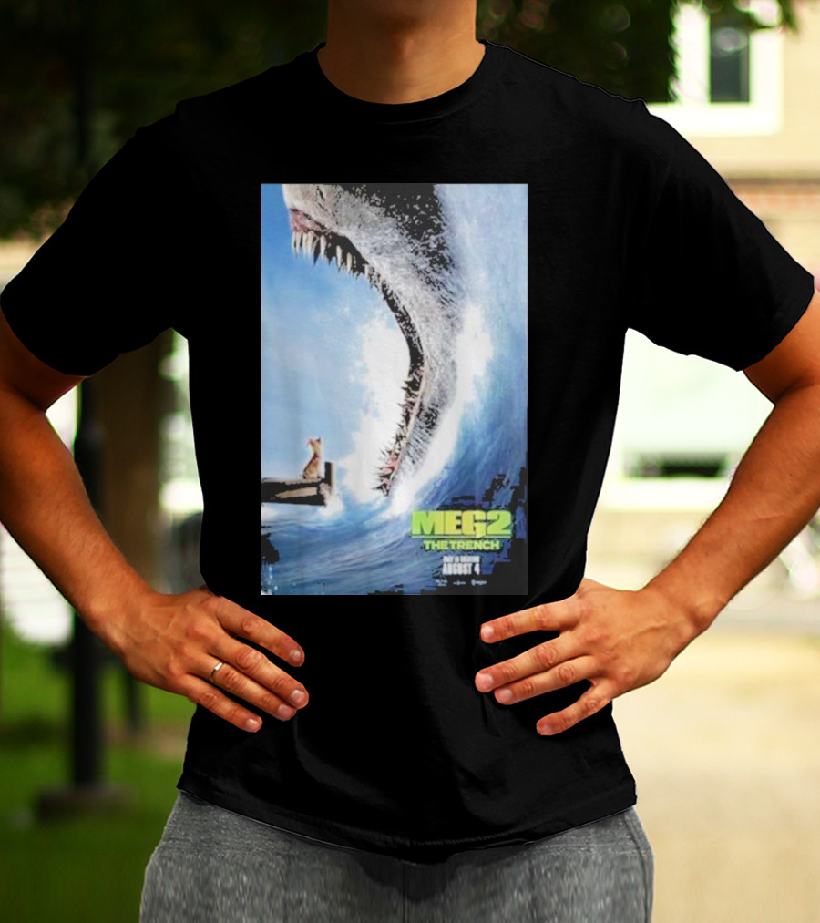 MEG 2 The Trench Shark Image Theater Release August 4 T-Shirt