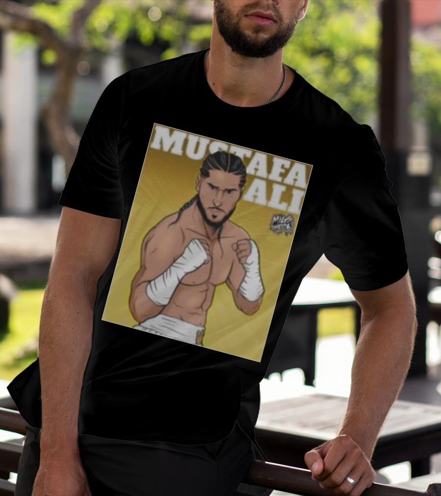 Mustafa Ali Boxer Migs Media T-Shirt