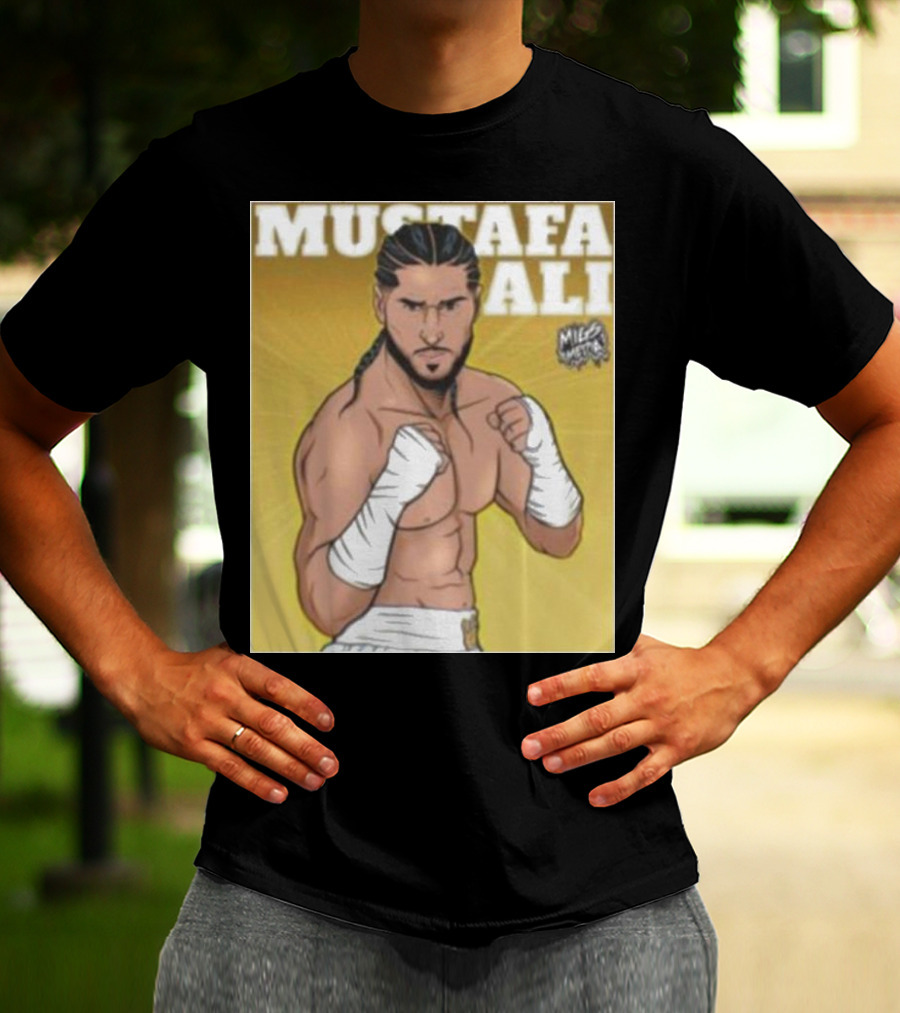 Mustafa Ali Boxer Migs Media T-Shirt