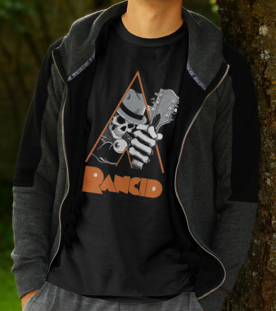 Pvnx Rancid Skull Guitar Fedora T-Shirt